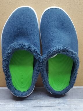 Oofos OOcoozie Men's Blue Mules Size 8/EU 41